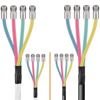 Quattro Kabel Koaxialkabel 4in1 Brandschutzklasse Eca 4-Fach HD 4K Antennenkabel