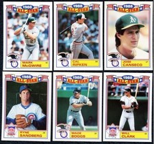 1989 Topps Glossy All Stars Complete Your Set   You Pick 1 - 22 NM - MINT