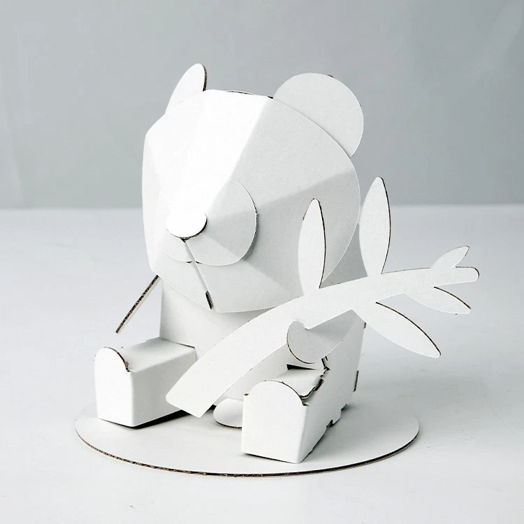 3PC Panda Animal Puzzle 3D DIY Jigsaw Children Educational Kids Toys Gift - Image 2 of 4