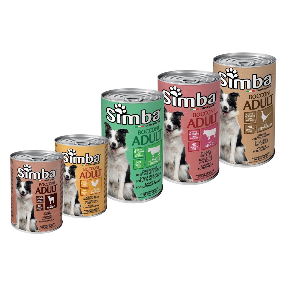 BOCCONI SIMBA POLLO E TACCHINO 1230G | Cibo Umido Cane Adulto