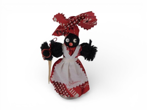 Vintage Handmade Folk Art American Bell Doll Minnie Bell Dinner Bell New Orleans
