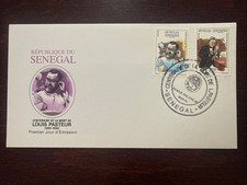 SENEGAL FDC BRIEF 1995 JAHR LOUIS PASTEUR MIKROBIOLOGIE GESUNDHEIT MEDIZIN BRIEFMARKEN