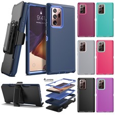 For Samsung Galaxy Note20 Note20 Ultra Rugged Bumper Case Hybrid Cover  Holster