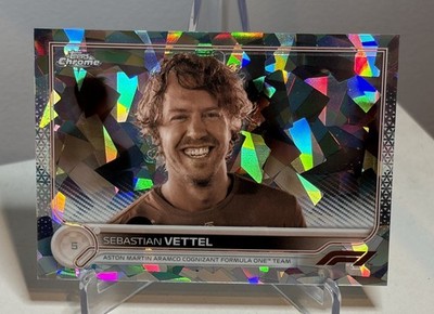 2022 Topps Chrome Formula 1 Sebastian Vettel Sapphire Sepia Refractor/100 No.12