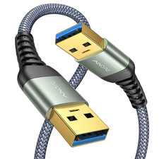 USB to USB Cable, USB 3.0 a to a Male to Male Cable Never Rupture Double End T