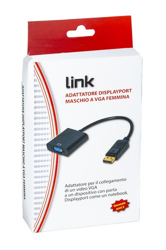 ADATTATORE DISPLAYPORT MASCHIO A VGA FEMMINA CM 15 - Foto 4 di 8