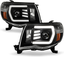 - Fits 2005-2011 Toyota Tacoma Pickup TRD LED C-Light Bar Projector Black Head