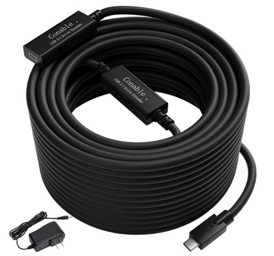 Active USB C Extension Cable 50FT USB 31 TypeC 5Gbps Transfer Repeater 5V 2A