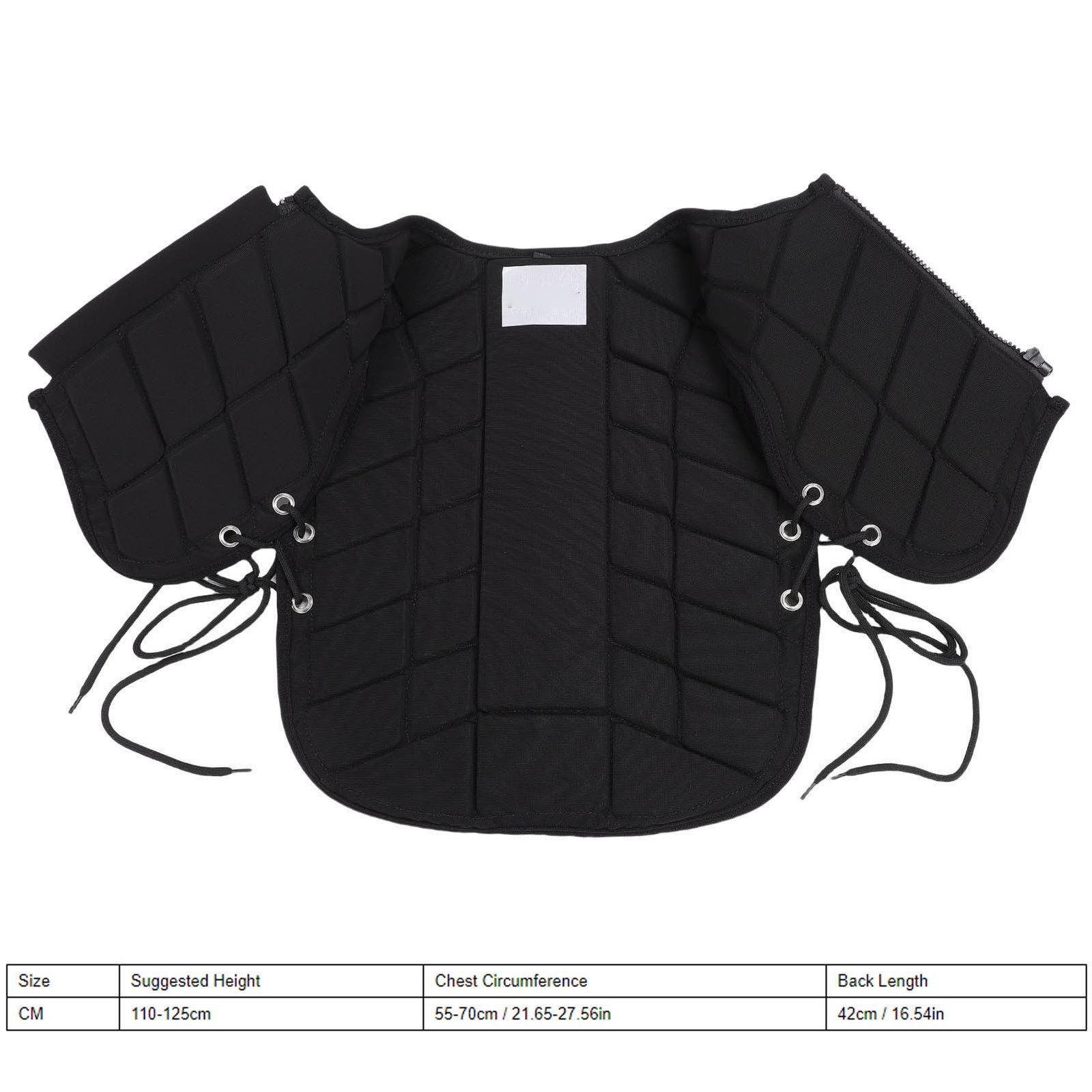 Kids Horse Riding Vest Front Zipper Closure Padded For Comfortable Movement For