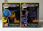 2x Lot Funko Pop! Disney Villains Hook#1081 Facilier #1084 Black Light Hot Topic