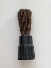 Vintage Rubberset Shaving Brush Brown Bristles Black Handle USA Wet Shave Barber