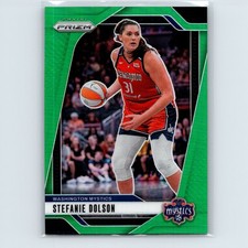 2024 Panini Prizm WNBA Stefanie Dolson #34 Green Prizm Washington Mystics