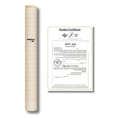 Mezuzah Scroll for Door   3 Inch Handwritten Klaf by Certified Sofer Stam, Ma...