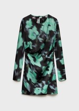 Mango - Women’s Vestigo Greta Short Printed Dress - Size M - UK 10 -  Green- New