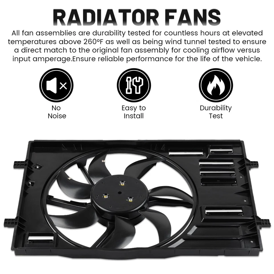 Radiator Cooling Fan For 2015-2019 Volkswagen Golf 2015-2020 Audi A3 5Q0121203CB - Imagem 2 de 4
