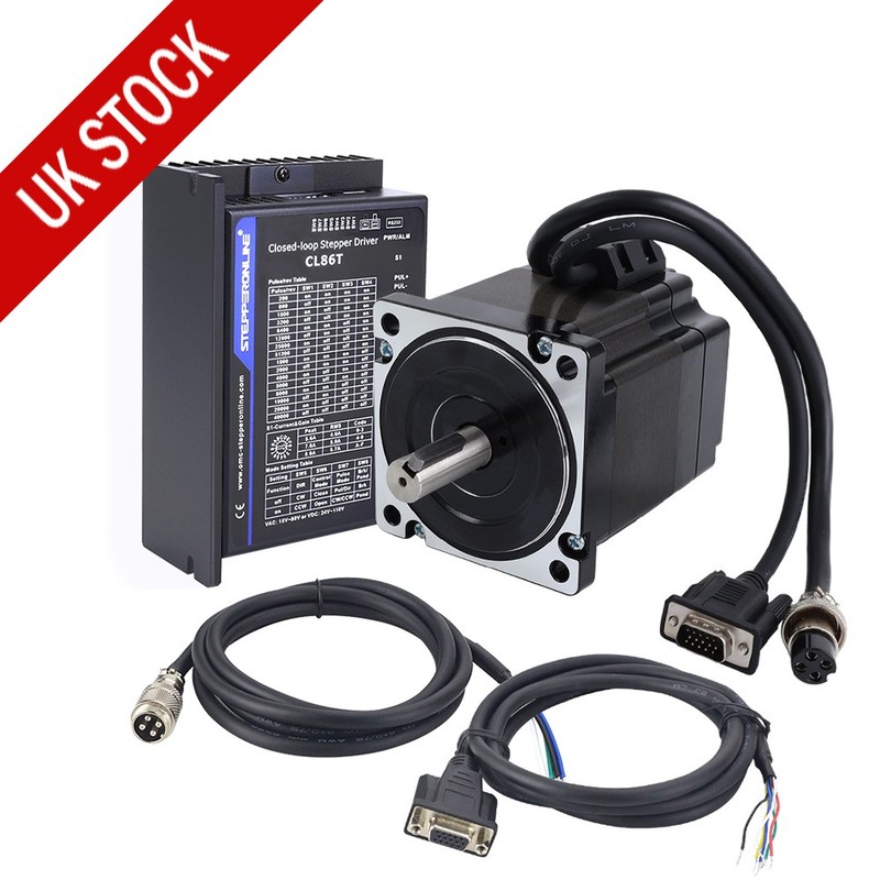 4.8N.m 96.5mm 6A Nema34 Closed loop Stepper Motor & CL86T Hybrid Servo Driver