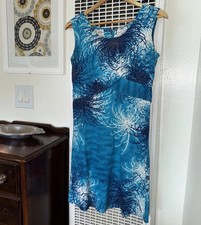 Vintage 50’s 60’s Hawaii Nei Sleeveless Womens Size 12 Floral Dress Retro