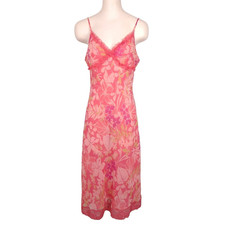 Jones NY size M vtg Y2K babydoll midi slip dress bias cut fairy floral coquette