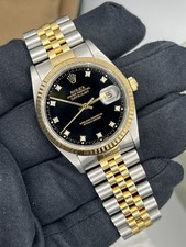 Rolex Datejust Gents Watch 16233 Box Papers Factory Diamond (1542)