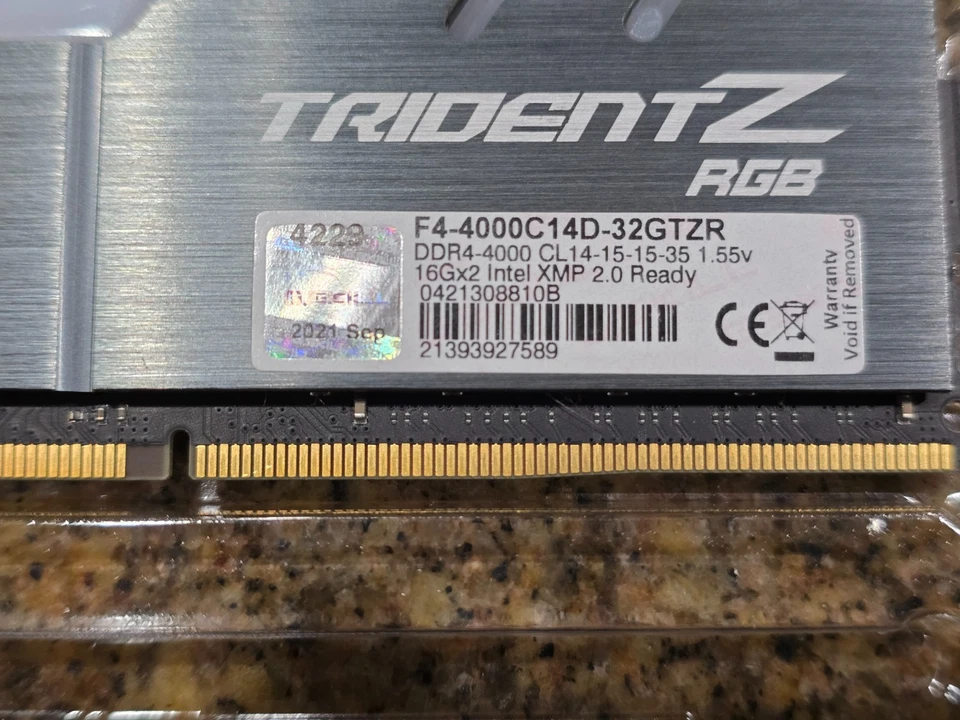 G.SKILL TridentZ RGB 32GB (2x16GB) 4000 MHz *14-15-15-35* DDR4 CL14 - Image 3 of 4