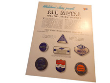 RARE 4 PAGE WHITEHEAD & HOAG CATALOG,ALL META...