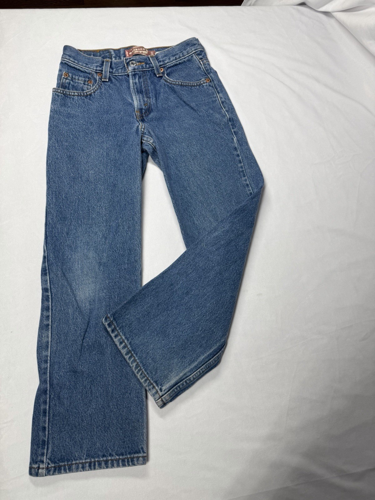 Levi's 550 Jeans Boys 12 Relaxed Cotton Straight Leg Medium Wash Denim Blue thumbnail 3