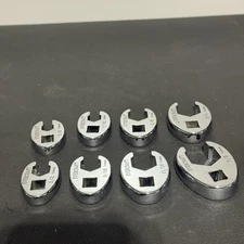 Evercraft Taiwan Chrome 3/8 Dr Crowfoot Flare But Wrench Set FRH 3/8”-7/8” 8pc