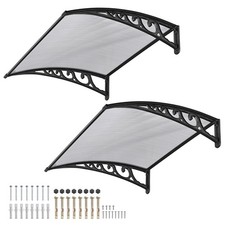 Yescom 2Pack 40"x40" Door Window Awning Whole One-piece Cover UV30+ Patio White