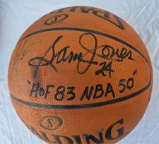 Sam Jones SIGNED NBA Official Basketball Boston Celtics HOF AUTOGRAPHED + others