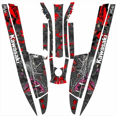 Kawasaki Jet ski 550 Sx 440 Js kit decals graphics Stickers Wrap 550sx