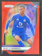 Bilal El Khannouss 2024-25 Panini Prizm Premier League Red Prizm RC /199 #276