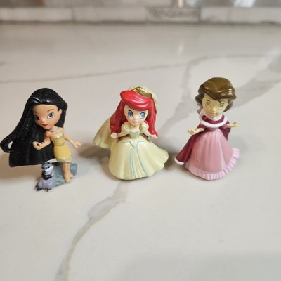 Disney Princess Zizzlingers Ariel Belle Mulan 2  Figure Zizzle LOT of 3