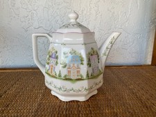 Lenox Spice Village Coffee Pot Fine Porcelain 1995 Cottagecore, Victorian