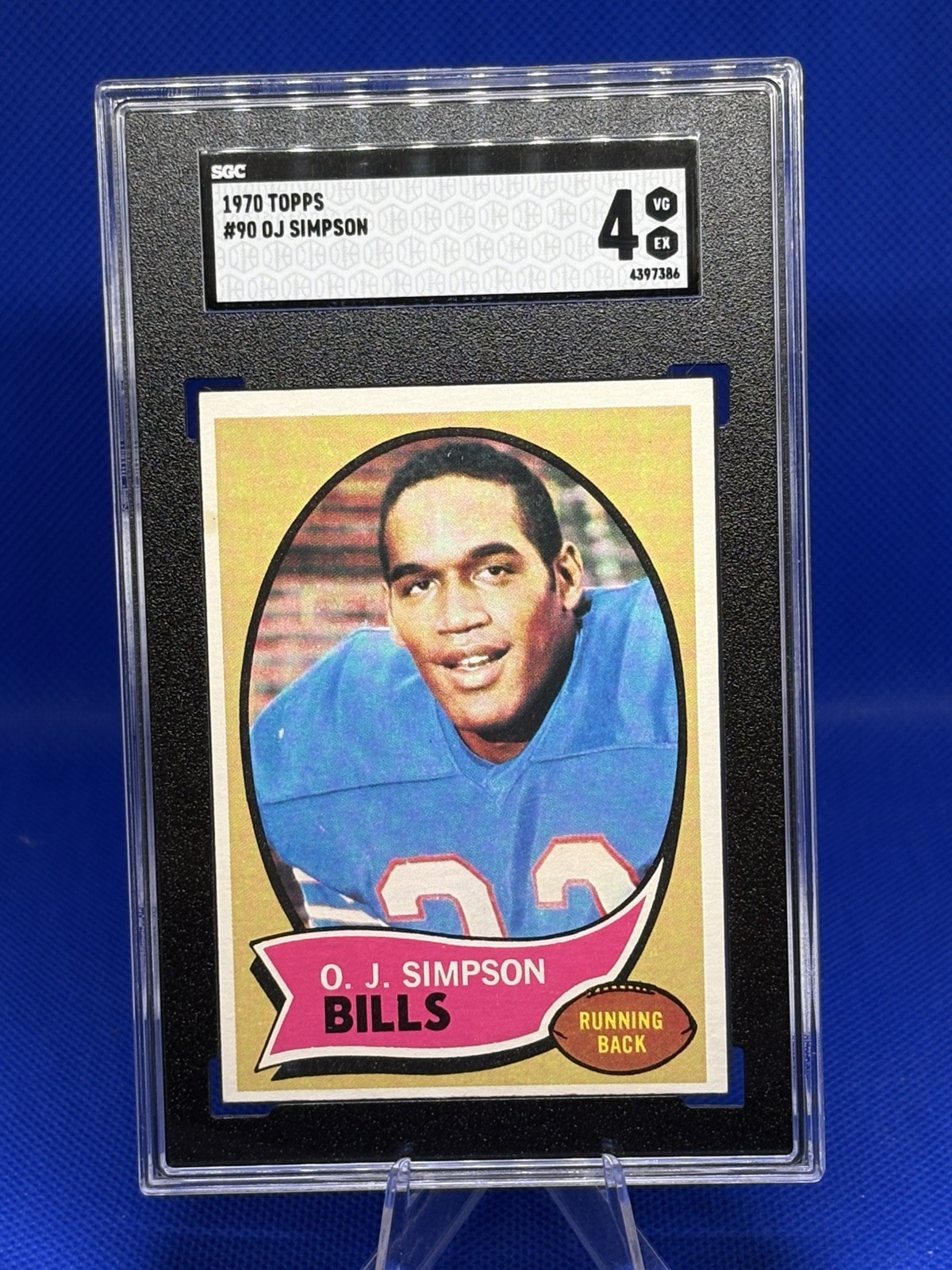 1970 Topps - O.J. Simpson #90 (RC)  SGC 4