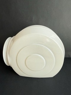 VINTAGE 3 1/4” Fitter Opaque & Clear Glass Bathroom Vanity Shade Art Deco
