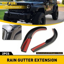 2x Car Rain Water Gutter Extension Accessories For Wrangler Jk 2007-2017 Jeep