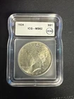 1924 Peace Silver Dollar $1 ICG MS62 Graded Uncirculated US Coin