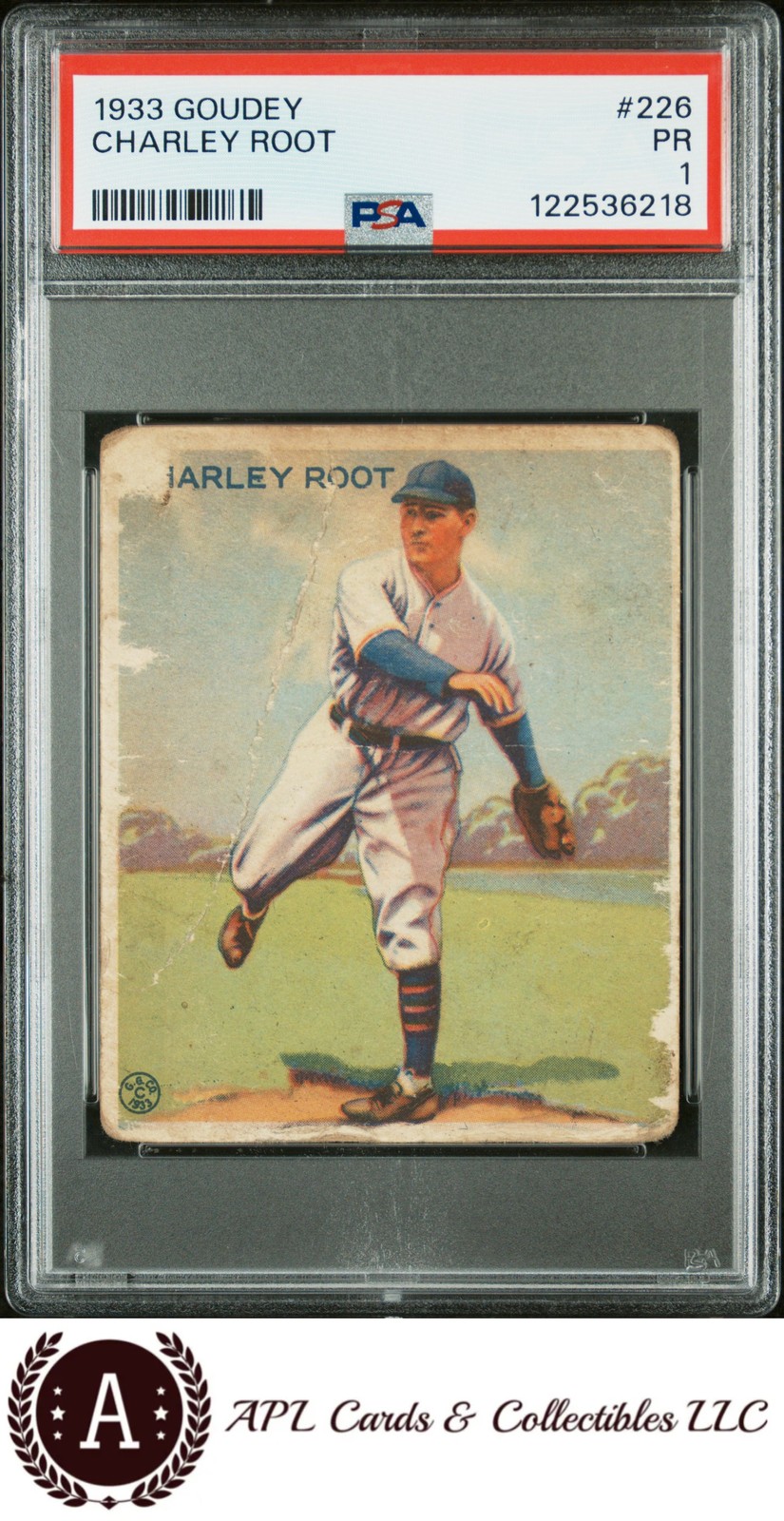 1933 Goudey #226 Charley Root PSA 1