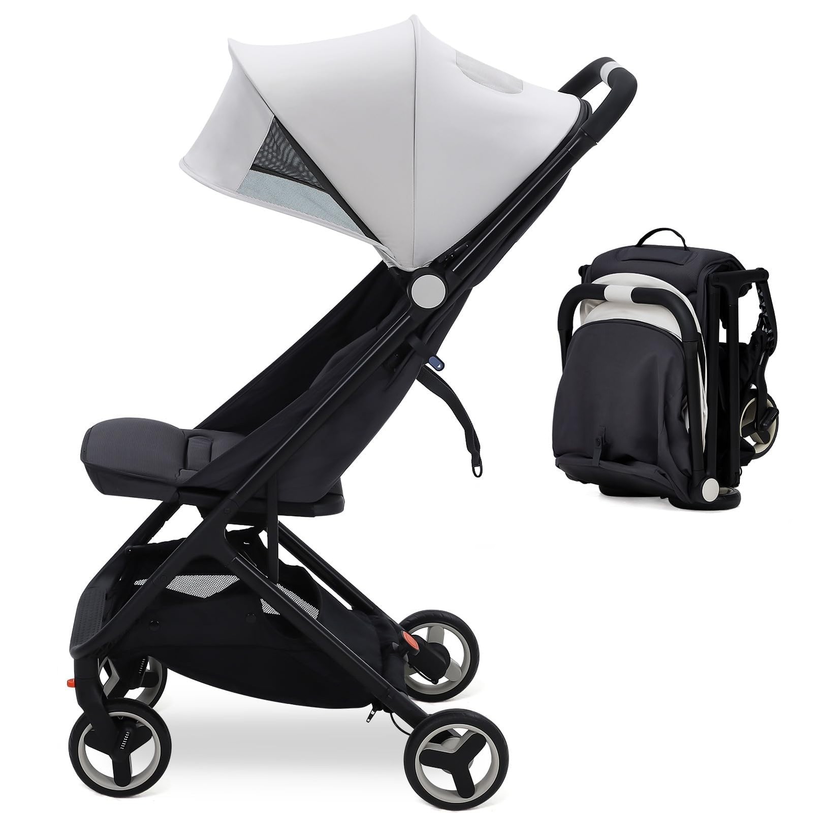 Lightweight Baby Stroller ,Airplane Friendly Travel ,One-Hand Folding Stroller