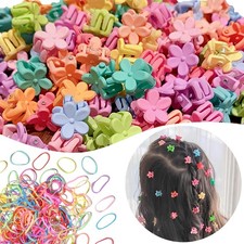 50pcs Colorful Mini flower claw clip hair clips for girls And About 200pcs of...