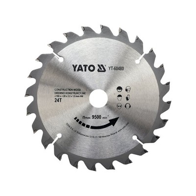 YATO HM-Kreissägeblatt Holz 160/20/2,2 mm 24 Zähne nagelfest