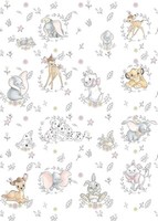 Kinderzimmer Fototapete Komar Disney Bambi Simba Dumbo Weiß 78X110 Zoll 4-Teilig