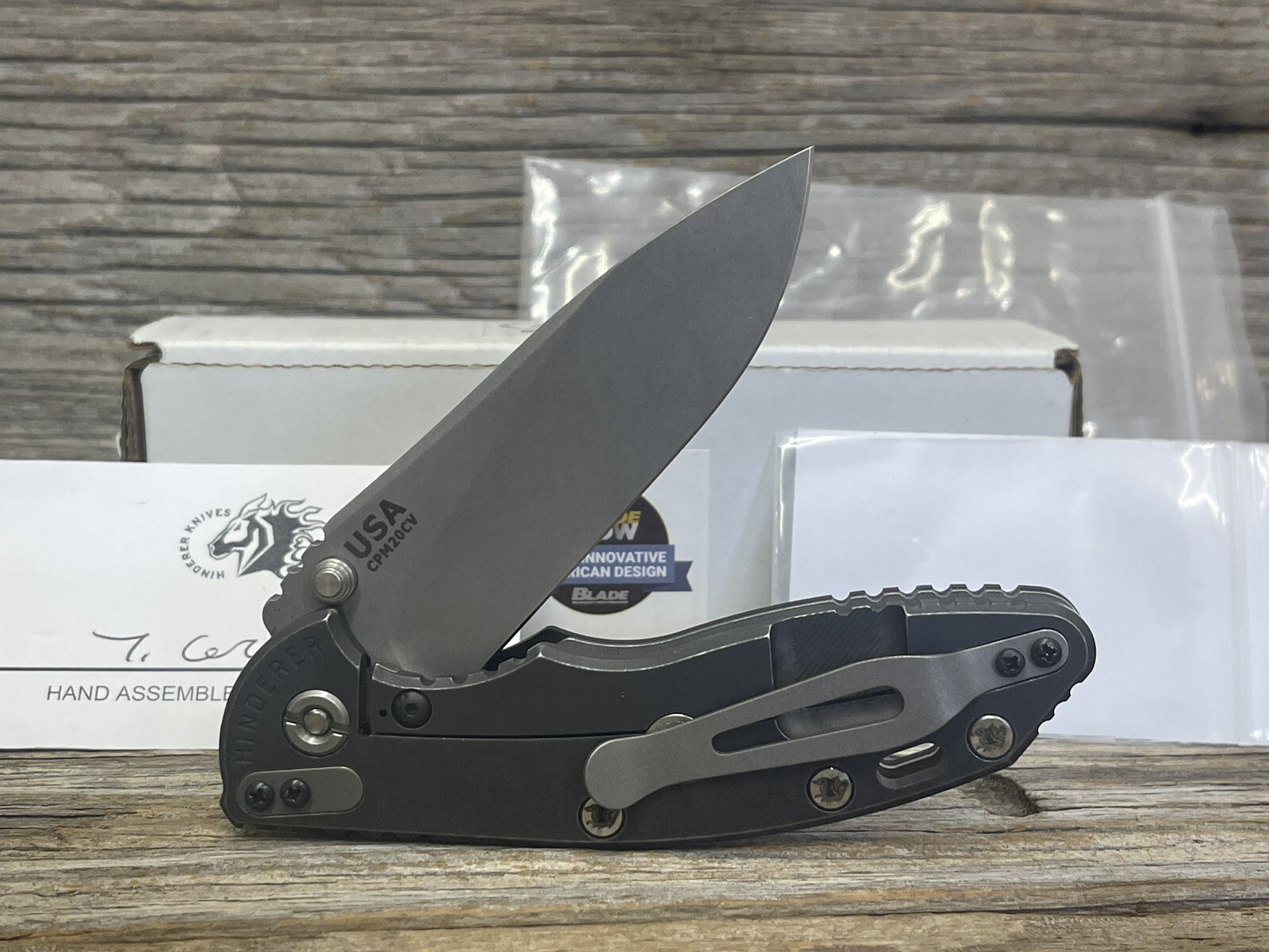 Hinderer XM18 3.5 No Choil Slicer Working Finish W/ Battle Black! Beautiful! eBay
