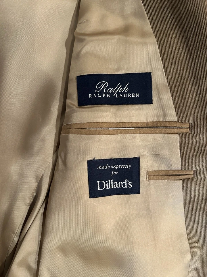 Ralph Lauren corduroy blazer - Tan Khaki - Size 40S - Image 3 of 4