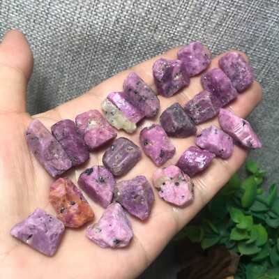 103g 22pcs Natural Red Corundum Ruby Crystal Rough Mineral Specimen  75