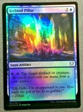 Foil Icebind Pillar - Kaldheim -Mtg Magic the Gathering snow Artifact KLD