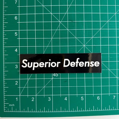 Superior Defense Black Stock Options Sticker one7six, FOG, SupDef, Forward