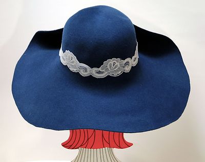 Women’s Picture Frame Wide Brim Hat 100% Wool OOAK Women main image 4