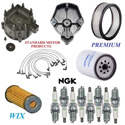 Tune Up Kit Oil Fuel Filters Cap Wire Plugs For GMC C25 SUBURBAN 5.7L;4BBL 1975