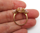 14K Yellow Gold Pink & White Stone Ring Size 6 [R309] — photo 5
